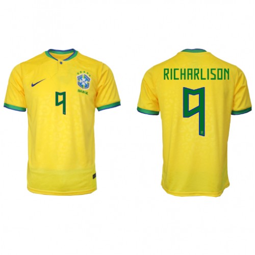 Echipament fotbal Brazilia Richarlison #9 Tricou Acasa Mondial 2022 maneca scurta
